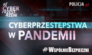 Napis Cyberprzestępstwa w pandemii.