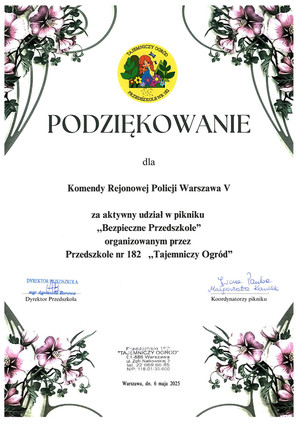 Podziękowania- dyplom.