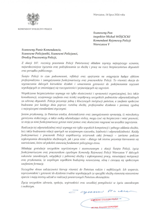 Podziękowania dla Komendanta